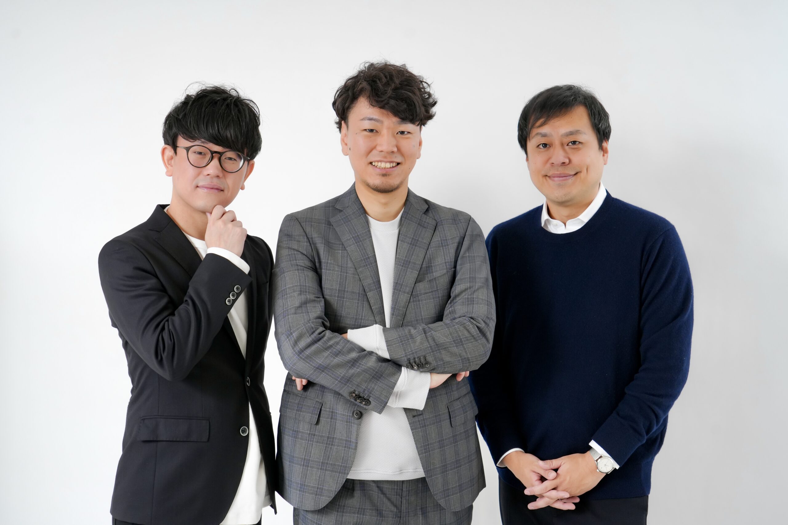 (写真左から)CTO 桑原脩、代表取締役/CEO 伊藤悠一、COO 川井郷史
